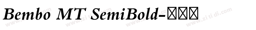 Bembo MT SemiBold字体转换